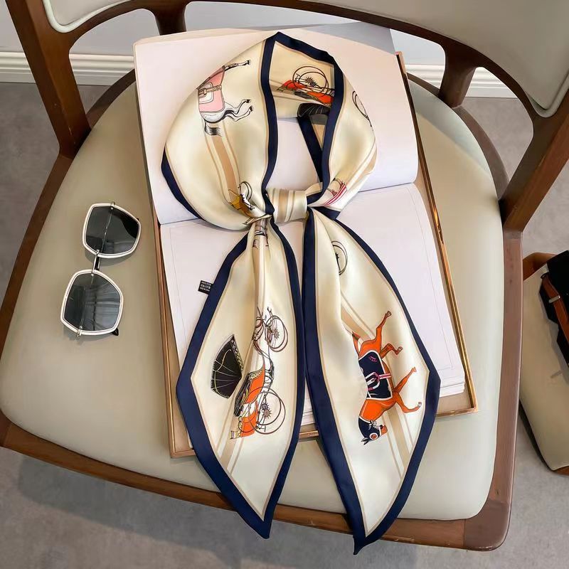 Luxury Bags Casual - Luksusowy jedwabny szalik na głowę dla