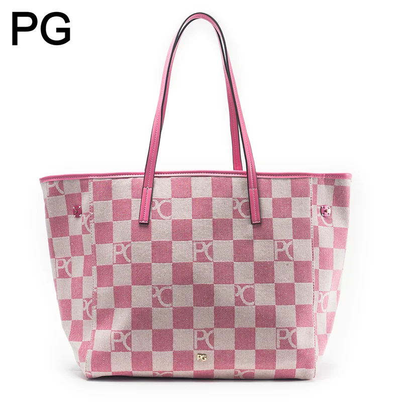 Tote Bag Leather Monogram - PG Retro Damska Torba na Ramię