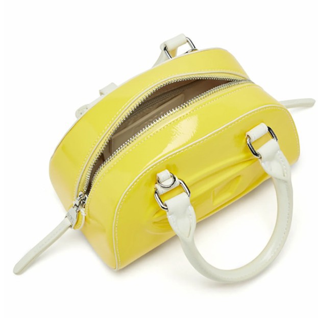 Jasnożółta, błyszcząca, lakier – Top Handle Patent Bag recenzja i cena