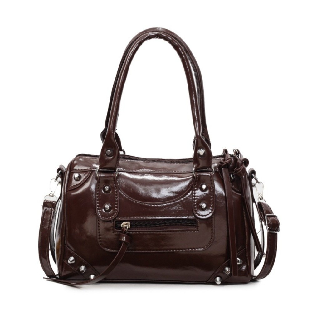 Torba na ramię damska z nitami – Top Handle Patent Bag recenzja i cena