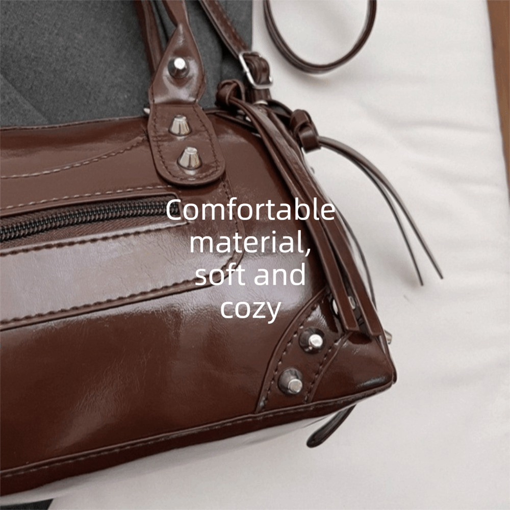 Torba na ramię damska z nitami – Top Handle Patent Bag recenzja i cena