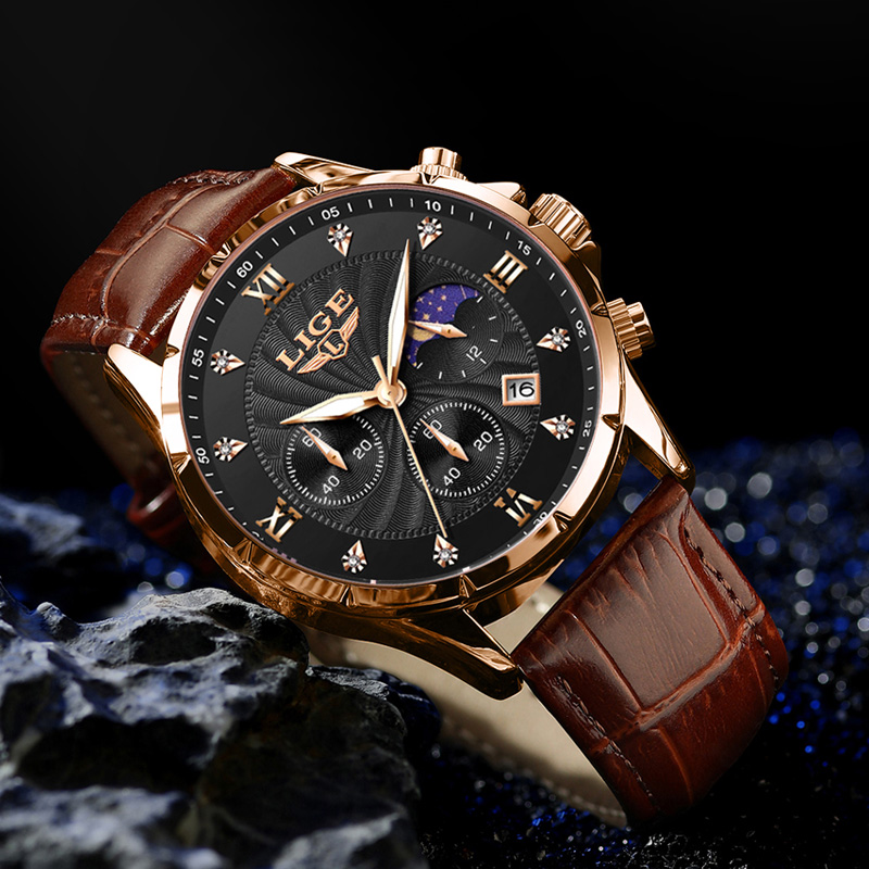 Nowe męskie zegarki LIGE Top m – Luxury Bags Brands List recenzja i cena